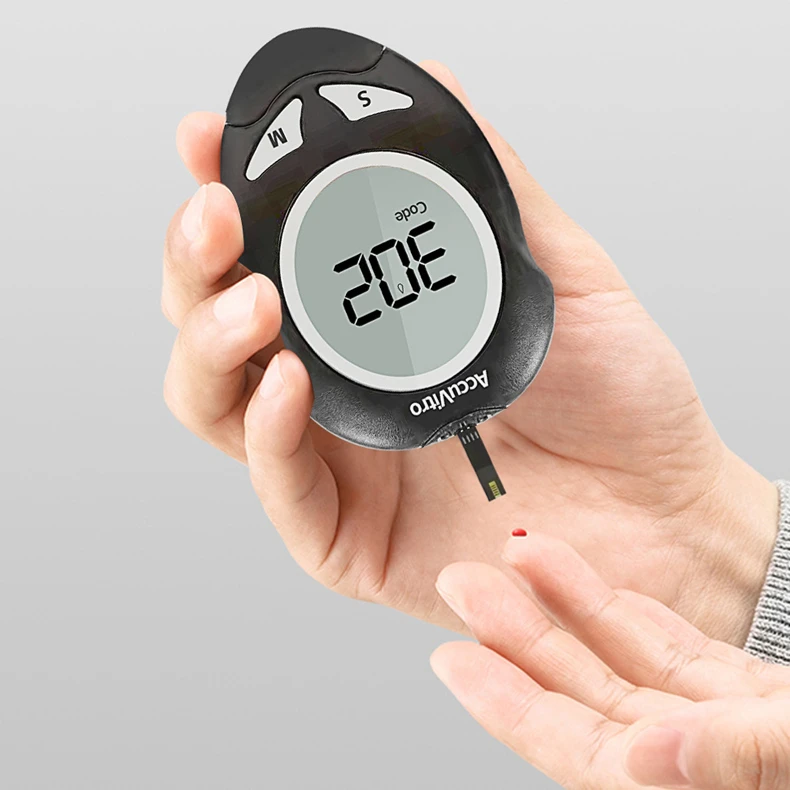 Household Glucose Monitor Smart Digital Blood Sugar Glucometer Glucose Meter With Test Strips Lancet