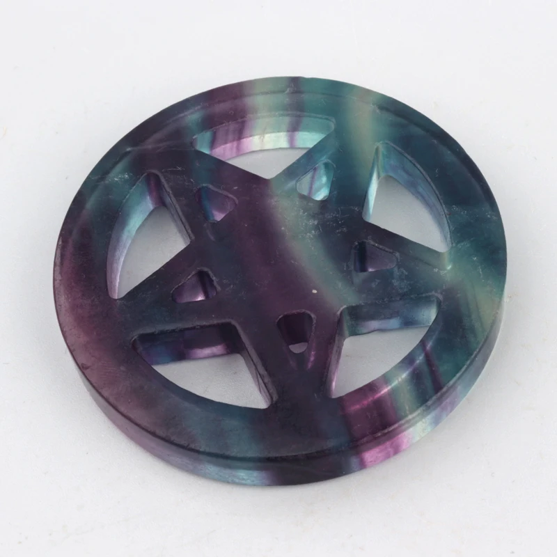 Wholesale High Quality Healing Stone Crystal Fluorite Pentagram For Home Decoration