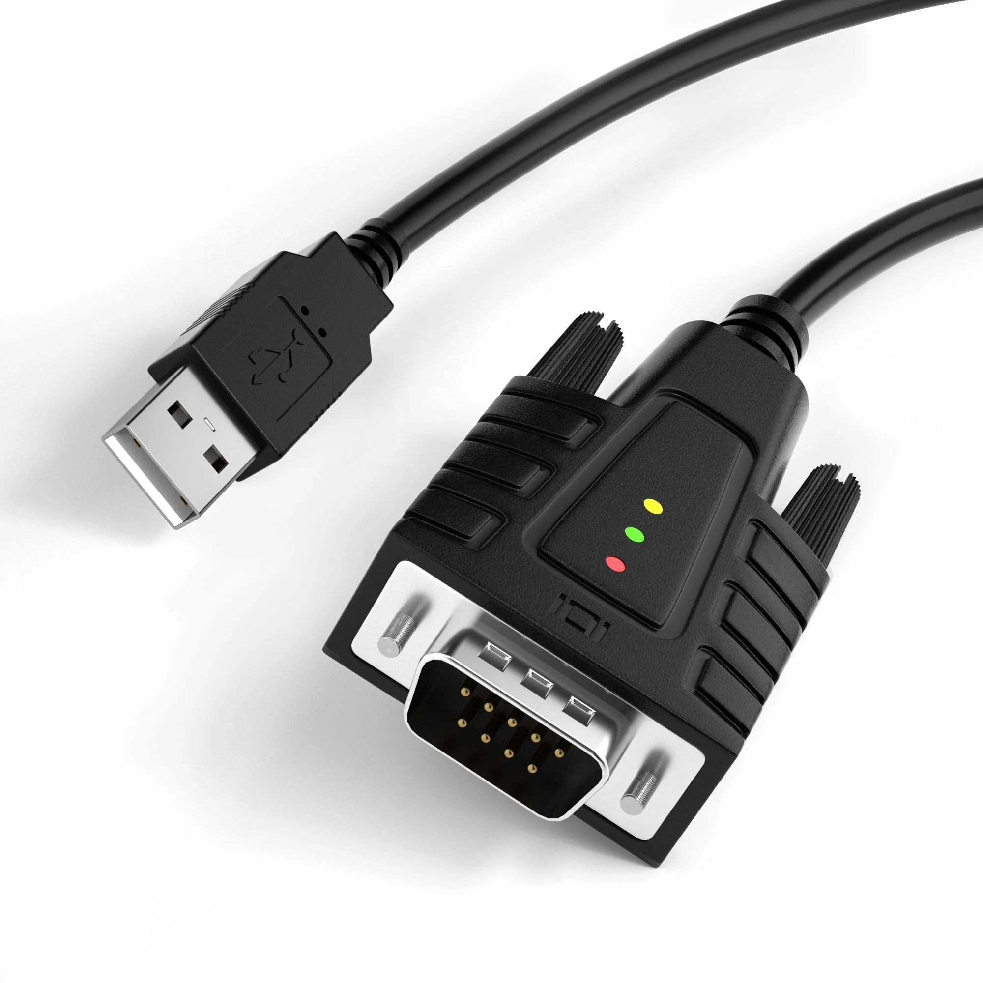 DriverGenius USB232A-B USB to Serial RS232 DB9 Adapter with 3 x LEDs - Win & Mac