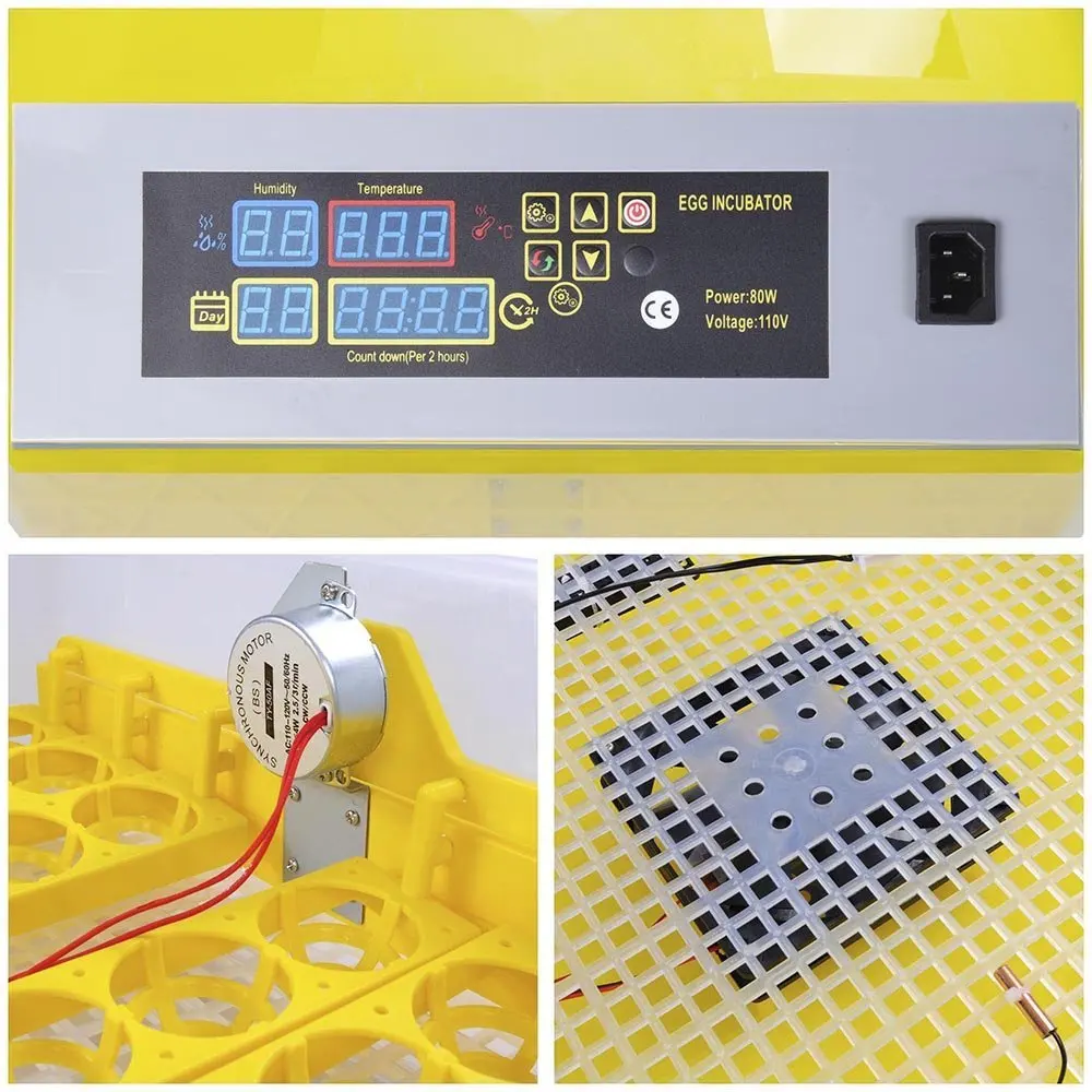 HHD dual power egg incubators solar automatic 96 egg incubator