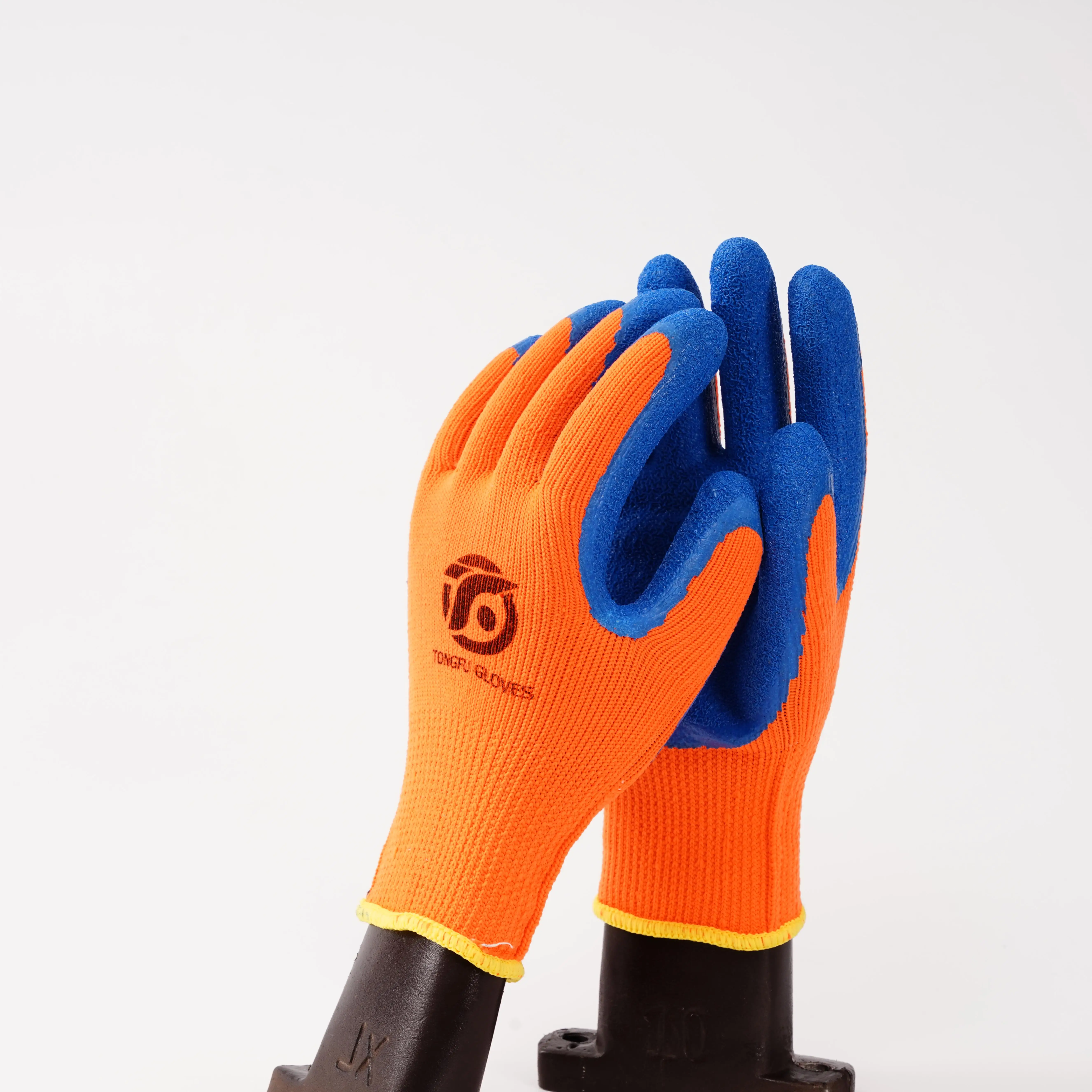300# Construction industrial gloves large Cotton Material latex coated Keep Warm Winter Safety Working Hand Gloves