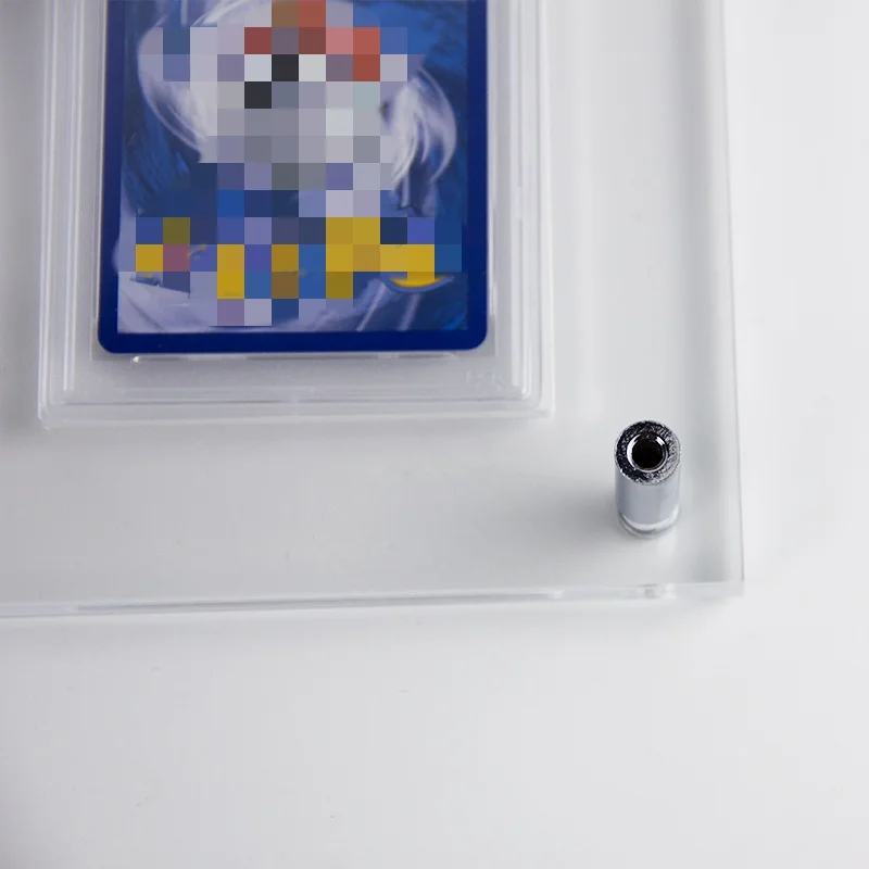 2024 Wholesale Transparent Custom Acrylic Pokemoned TCG Graded Cards Slab Protector Boxes Holder Stand for Collector