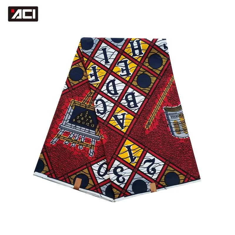 ACI 100% Cotton African Wax Fabric 1-1.9 Yards Nigeria Coupon Wax Stocklot Fabric Pagne Veritable Real Wax Block Prints Fabric