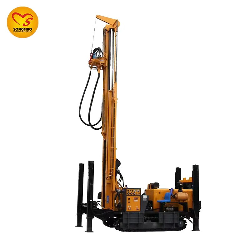 New product crawler high-leg pneumatic hydraulic borehole 380m depth water well drilling rig for sale