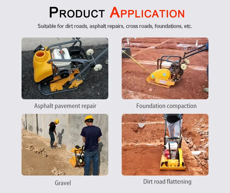 Reversible Diesel Vibratory Ground Plate Compactor Vibrating Tamping Compactor for Asphalt Sand Cement Road