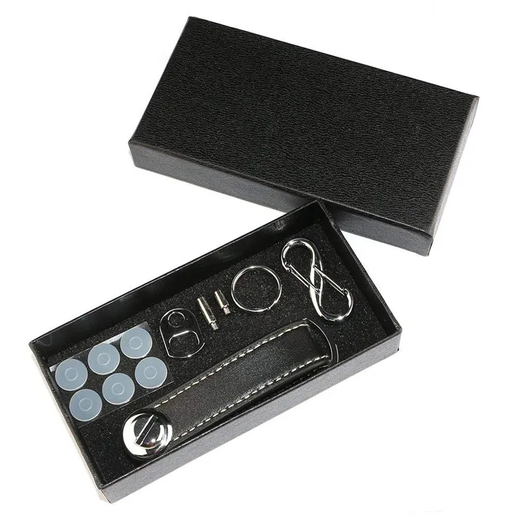 Personalized Genuine Cow Hide Leather Key Holder Organizer For Up To 10 Keys & Tools Key Chain