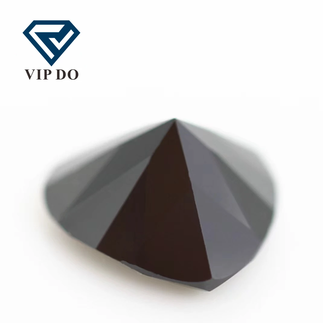 wuzhou factory direct heart faceted cut moissanite loose diamonds GRA Certificate black carat moissanite loose gemstones