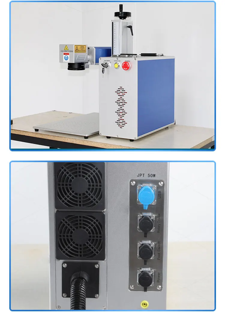 New equipment 3d metal plate two-dimensional code deep marking machine laser marking