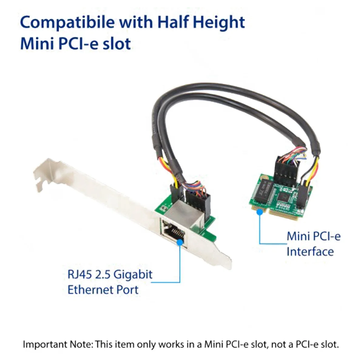 Hot Sale Yes Mini Pcie 1g Lan Card Wired 2.5g Ethernet Adapter China 2.5g Lan Card Adapter