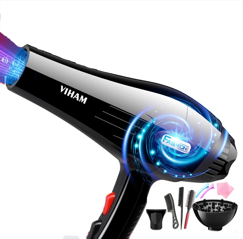 Private Label 110v or 220v With EU US Plug 1800W Hot and Cold Wind Hair Dryer Blow Dryer Hairdryer Styling Tools for Salons