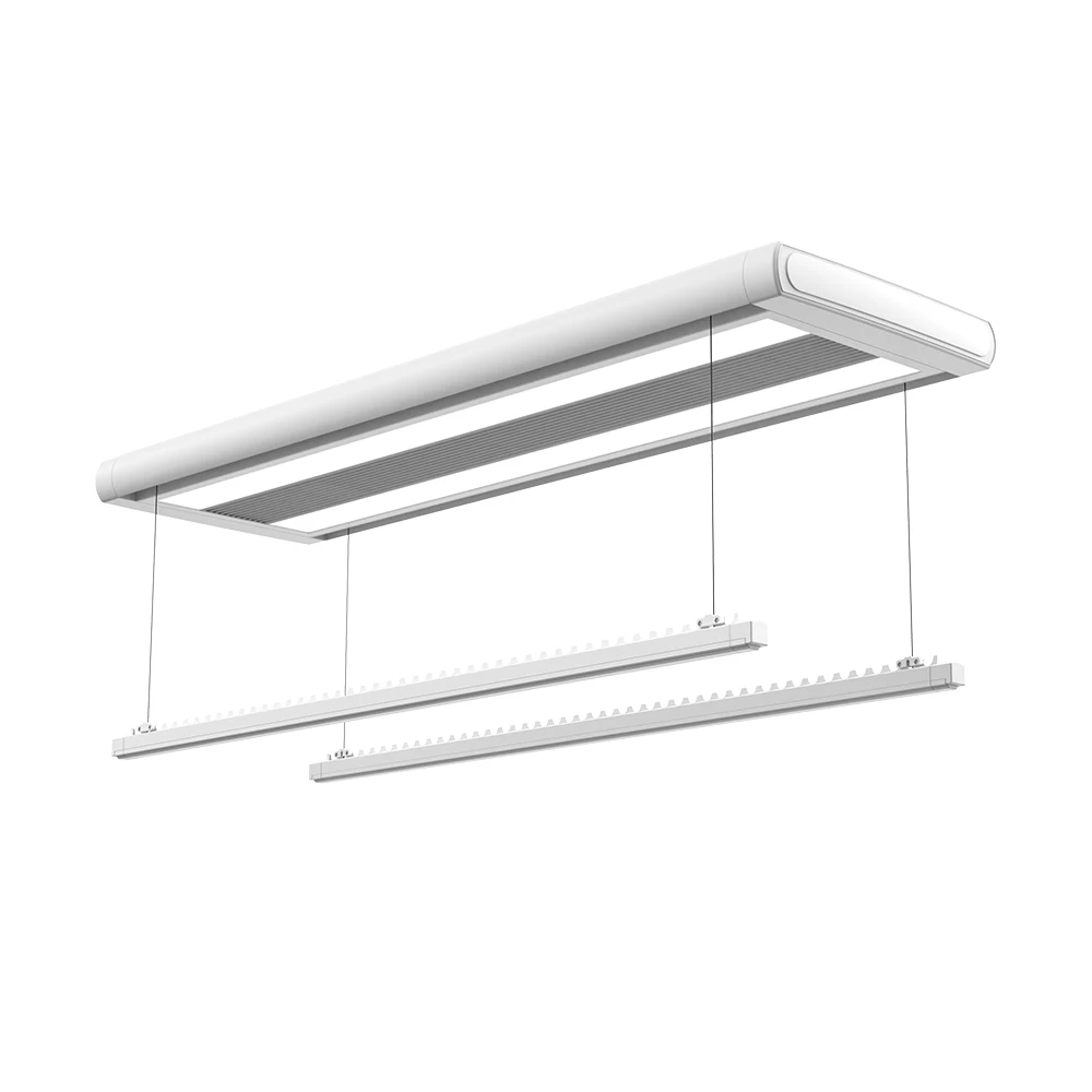 lighting balcony heated air motorised lifting electric lifting hanger electric heated drying rack LED lighting ceiling balcony