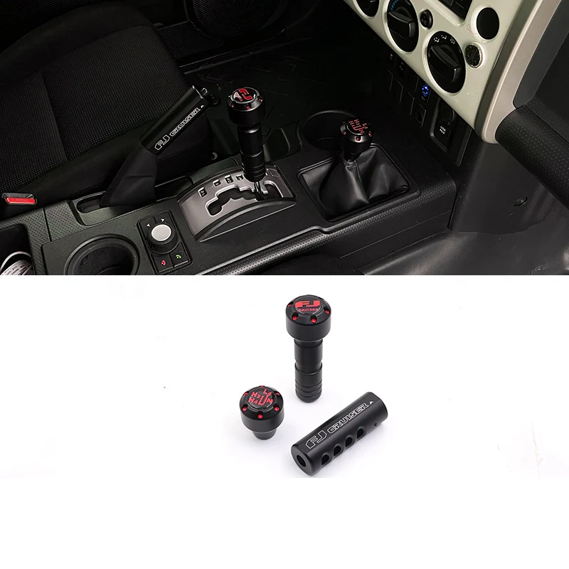  LEYI Car Accessories Gear Shift Knob Aluminum Alloy Handbrake For Toyota FJ