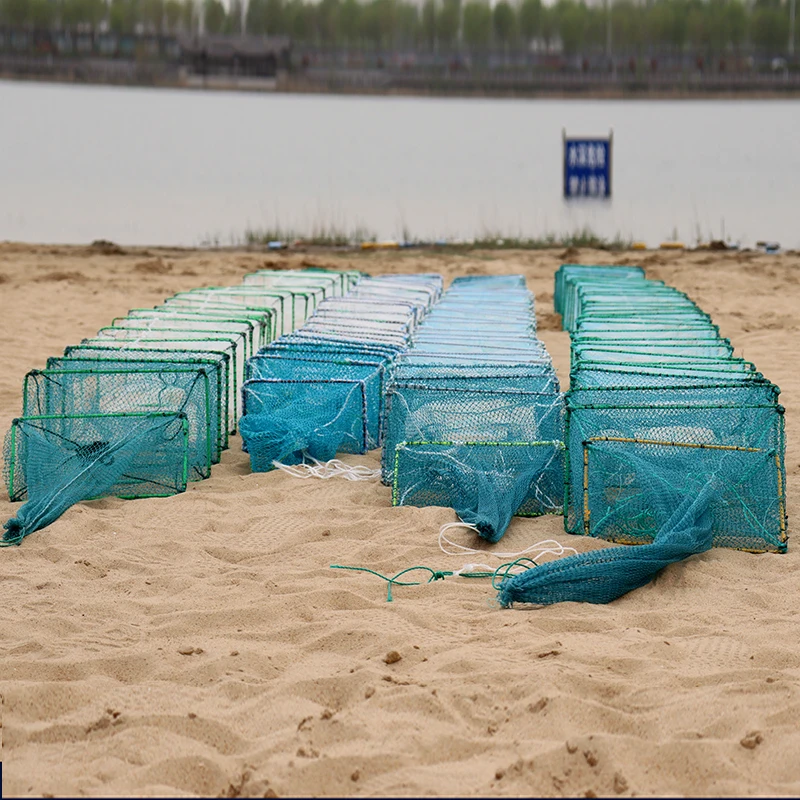 Manufacturer fyke nets for sale/fyke trap/fyke fishing net Folding Crab Cage Greatwall Long Fishing Bait Trap