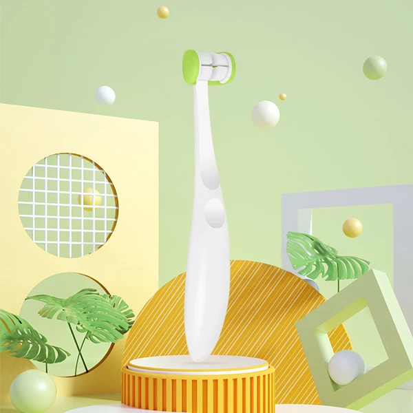 Best Selling 3-Sided U Shape Toothbrush for Kids Soft Bristle Mantis Handle Manual Feature for Home Use