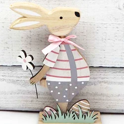 Popular Cactus Export Wooden Rabbit Crafts Supplier Supplier Kids Wood Crafts Accessories
