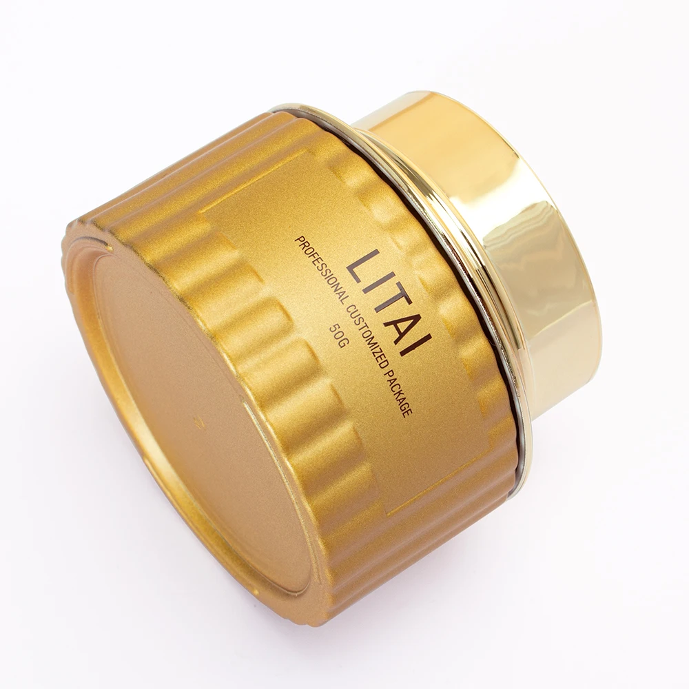 Thick Bottom Skin Care Packaging Glass Bottle Golden Toner Essence Serum Lotion Cream Cosmetic Glass Bottle With Pump Spray