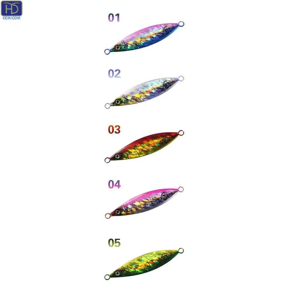 HYD OEM/ODM Wholesale altwater 20G 30G Glow Vertical Metal Lead Fishing jigging Lure Jig lures fishing lure manufacturer