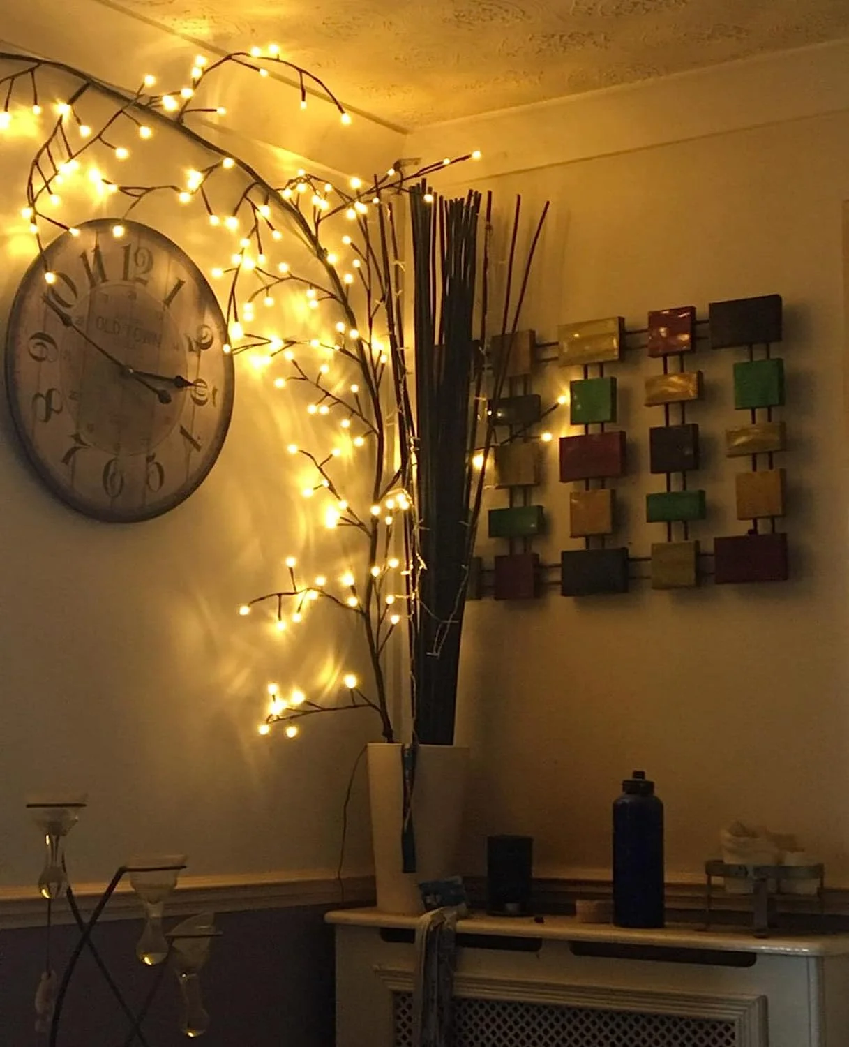 Artificial Diy Led Willow Vine Lights Warm White 144l 7.5ft Plants Tree Branches Light For Walls Bedroom Christmas Decor