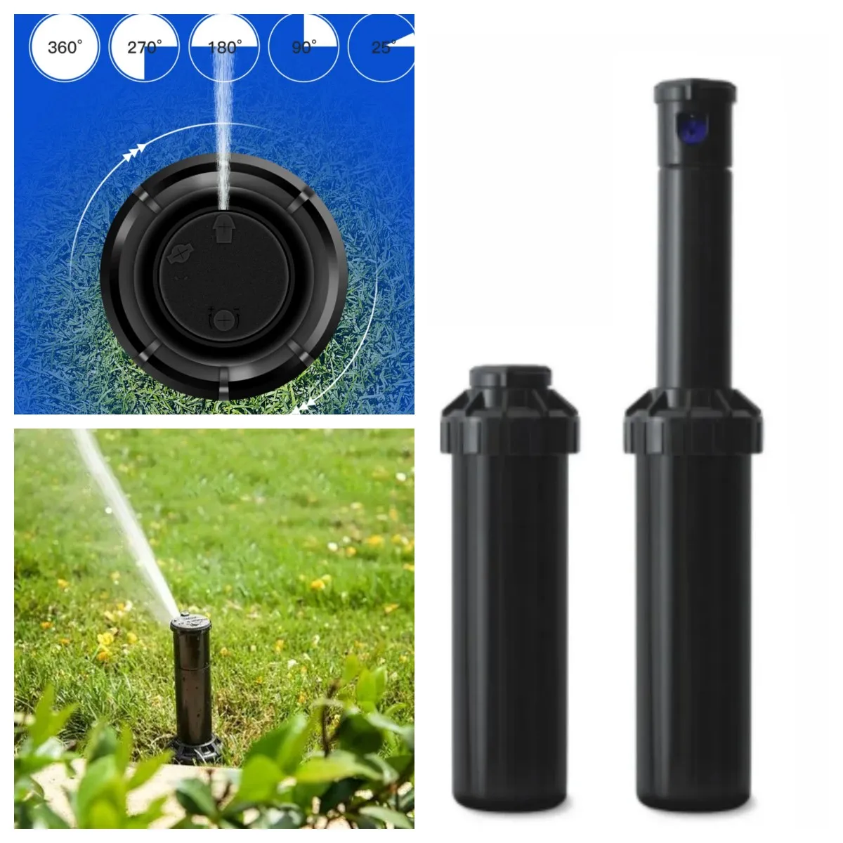 grass lawn irrigation Pop up impact sprinkler 360 gear drive rotary agriculture garden rain bird concealed underground sprinkler