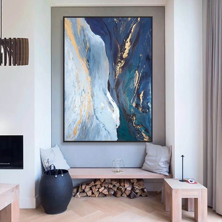 Buy Online Plain Canvas Picture 100% Hand Painted Pastel Colour Oil Painting Product