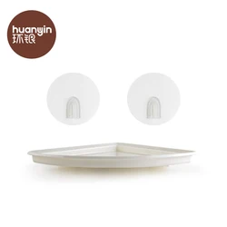 Plastic triangle suction cup bath room corner rack for soap