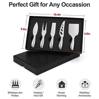 Stainless Steel Blade Cheese Knives Set Kitchen Gadgets Slicer Accessories for Valentines Day Gifts for Boards Cheese Cutter