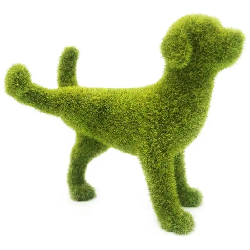 DIY Grass Dogs Garden Decoration Plastic Green Plant Topiary Artificial Grass Animals For Garden Ornaments