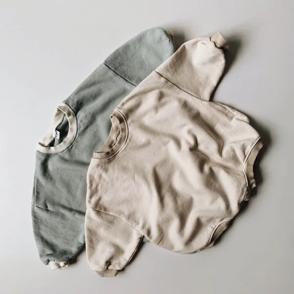 Wholesale Bubble Waffle Ribbed French Terry Baby Romper Sets Long Sleeve Onesies for Infants Casual Cotton Fall/Winter Outfits
