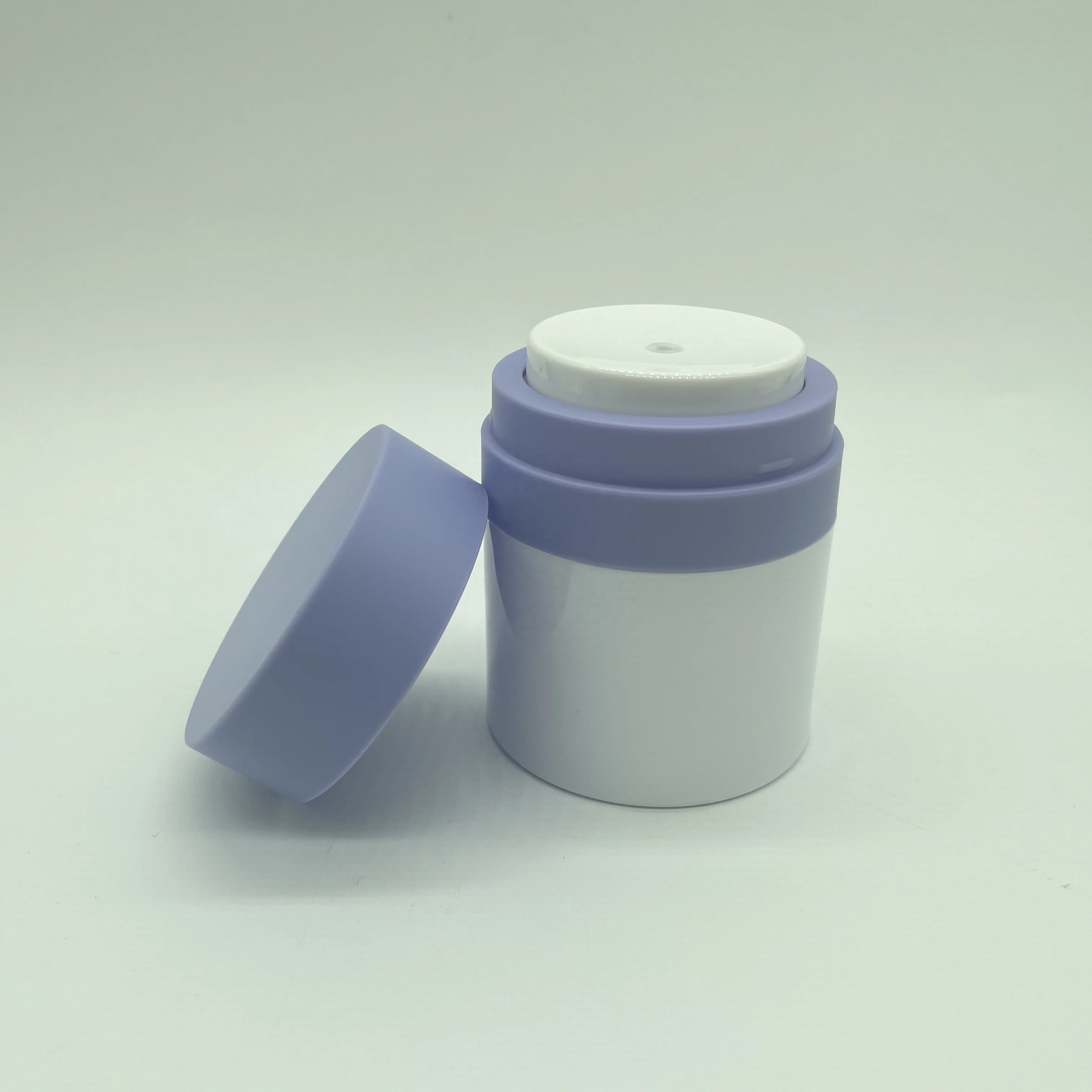 30g 50g 100g 1oz custom color purple green white acrylic airless pump jar elegant empty container for creams