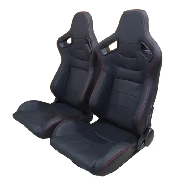 Durable Wear-Resistant Super Soft Racing Seats Black Red PU car seats