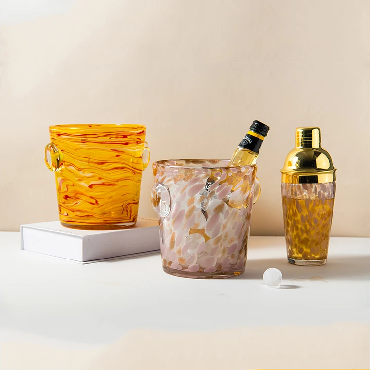Colorful China Manufacturer Factory Direct Various Good Quality Luxury Glass Custom Ice Buckets