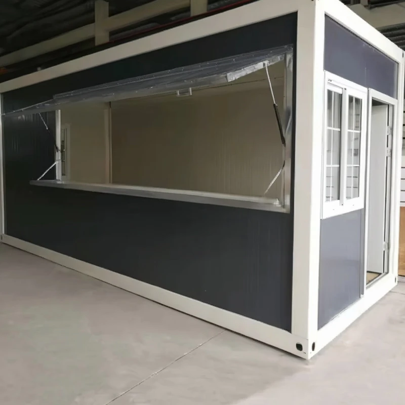 China 20ft foldable luxury prefabricated portable shipping prefab Booth coffee bar  container shop