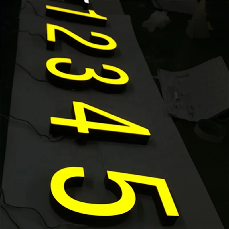 
3D Clear led Acrylic Luminous Letter Face Lit sign for advertising 
