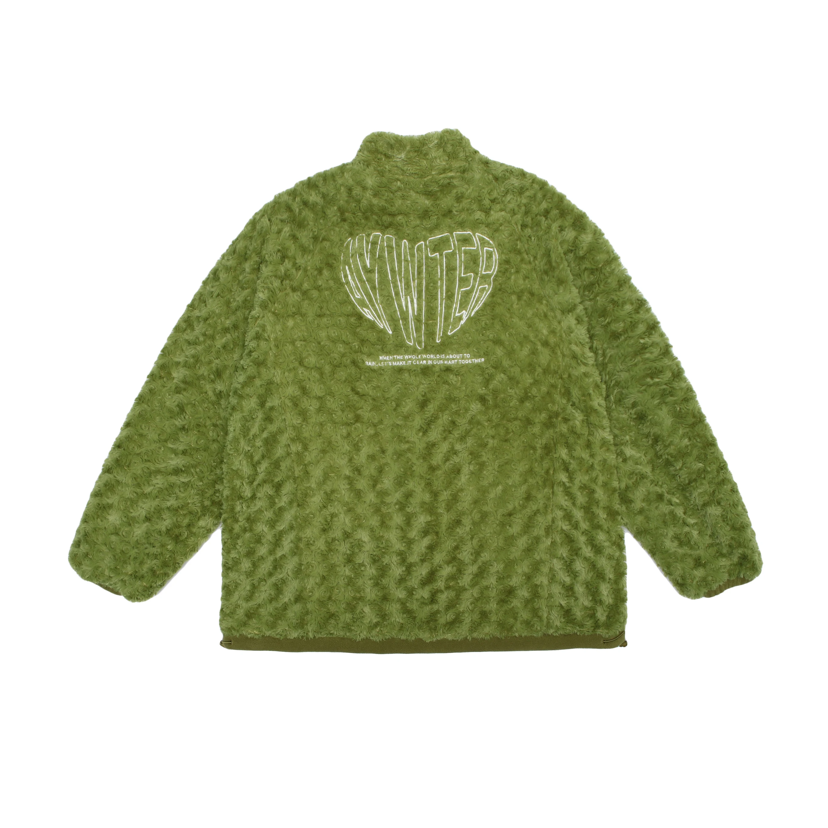 new design polar fleece jacket rose pattern custom 100% cotton winter unisex sherpa jacket