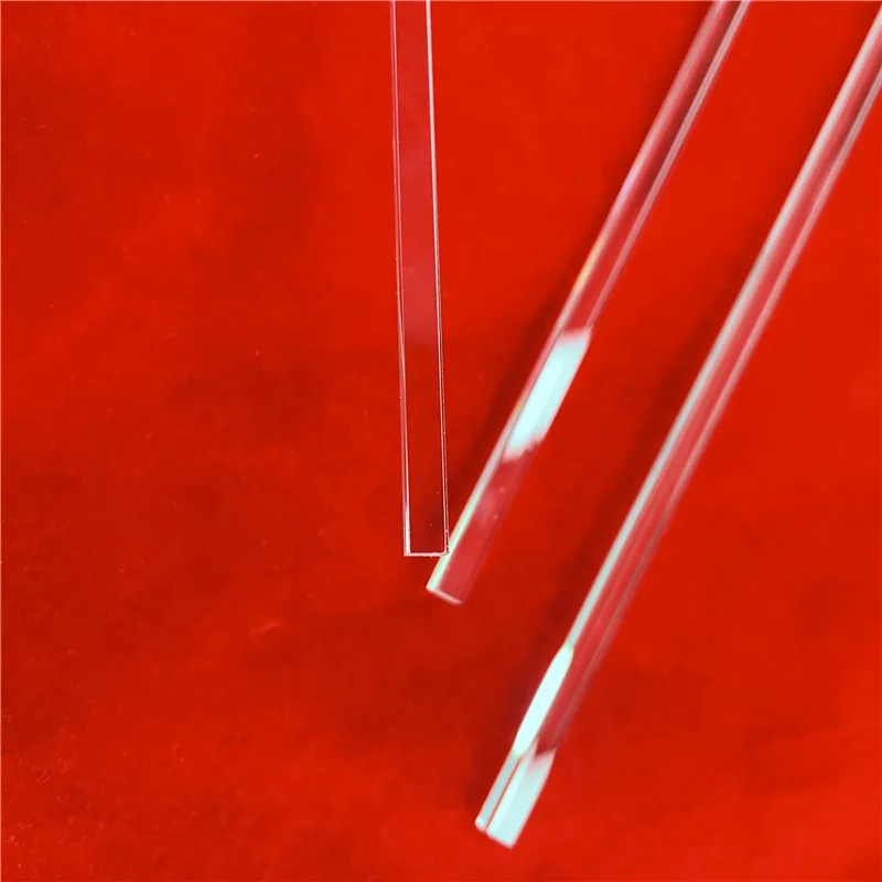 Customize polishing  square light guide clear silica quartz rod