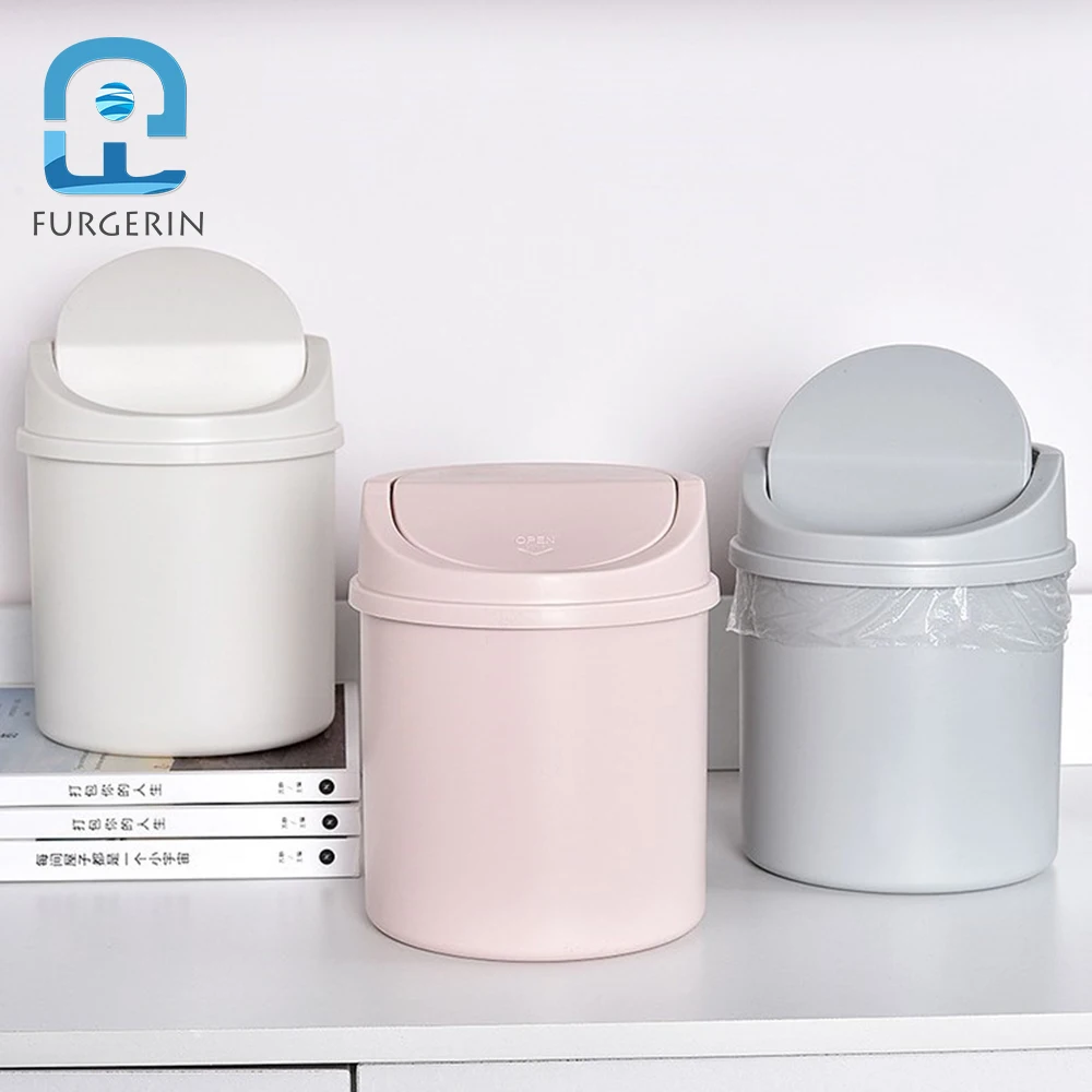 Desktop Small Trash Can Can Bedroom New Girl Heart Home Cute with Cover Network Red Mini Storage Box