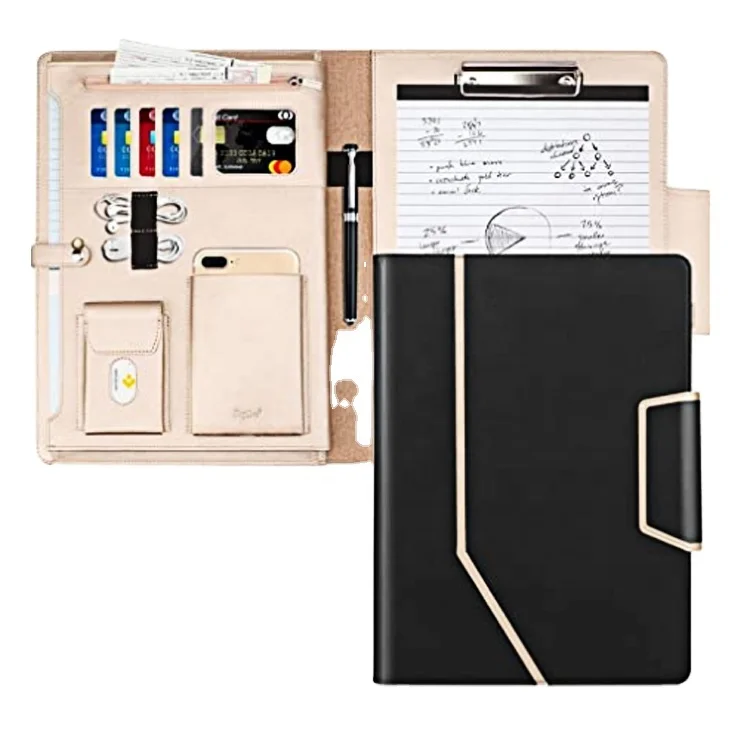 2022 promotional PU leather loose-leaf planner for business 6-rings binder planner  organizer