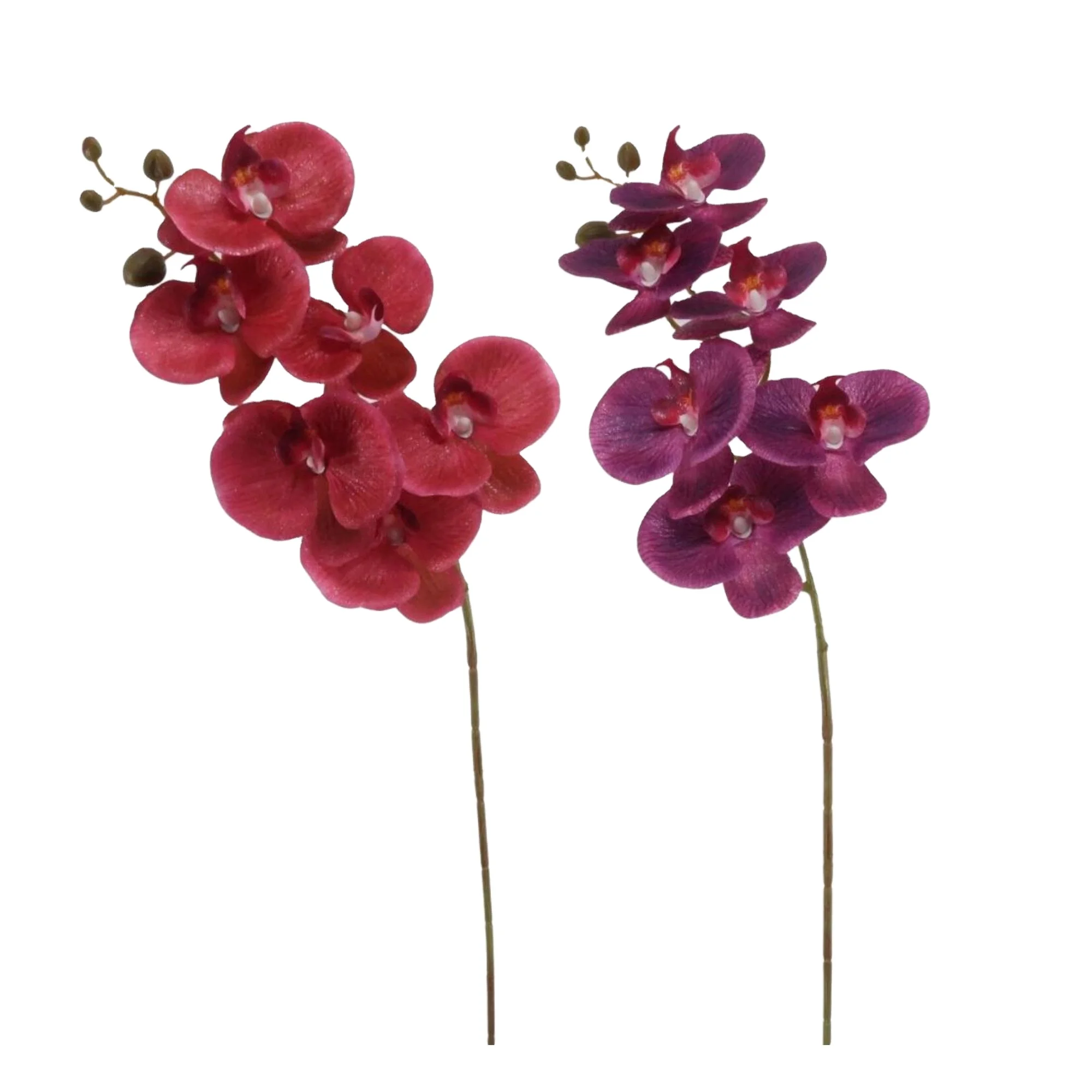 Artificial Flowers 3D Printing Faux Phalaenopsis Stem Artificial Phalaenopsis Orchid Flower for DIY Flower Bouquet