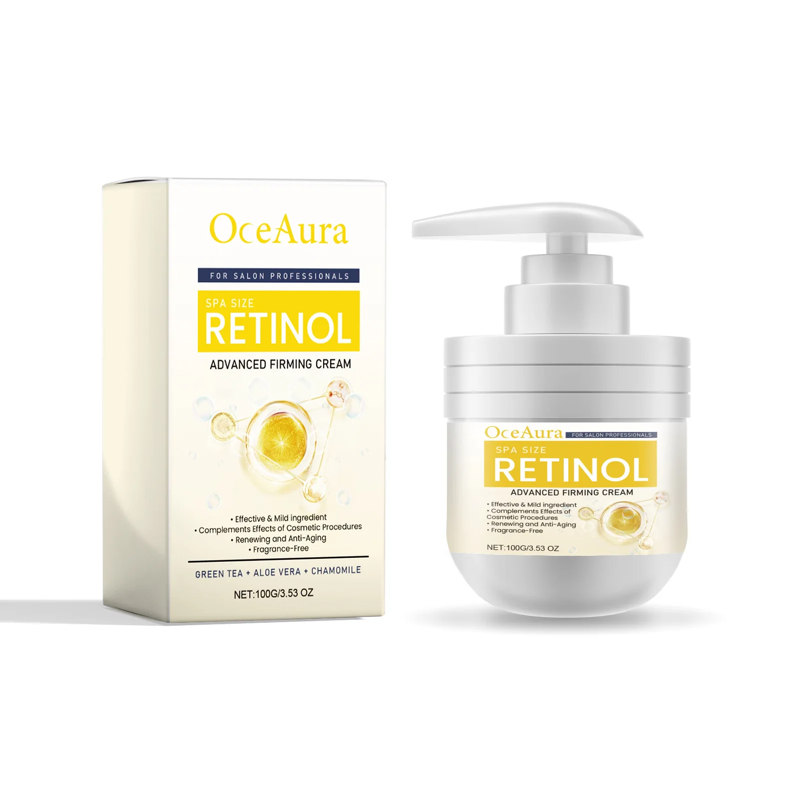 OCEAURA Skin Care Moisturizing Smoothing Firming Retinol Body Lotion Cream 100g