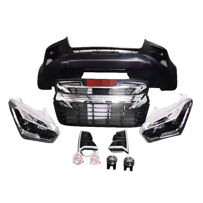4x4 Dongsui Front Grill Front Bumper Body Kit for Isuzu Dmax 2016-2019 upgraded to 2021
