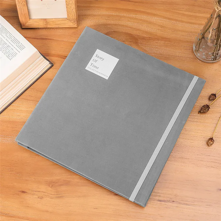 27*28cm Self Adhesive Photo Album 40 Pages Magnetic Double Sided Pages Suede Velvet Hardcover 3 Colors  DIY Photo Album