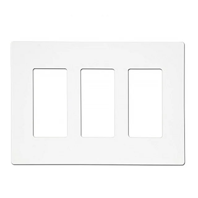 Shanghai Linsky 3-Gang Белый Декоративный Выключатель без винтов/Выходная настенная пластина