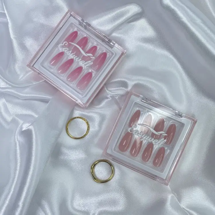 Hot selling luxury Custom Nails Private Label Long handmade Acrylic fingernails with glue Press On Nails