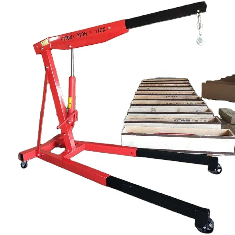 Factory Wholesale 1ton 2ton 3ton Mini Car Engine Lifting Folding Crane Truck Lifting Crane