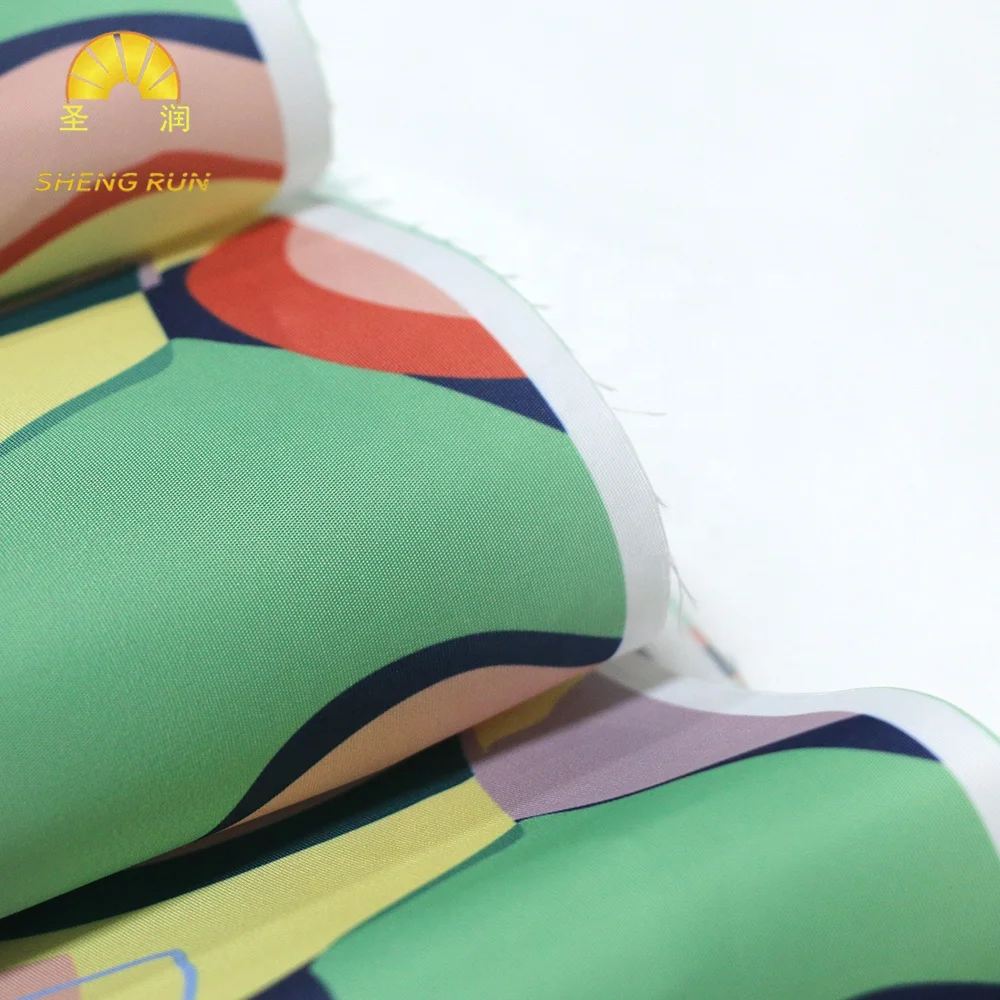 Customized Irregular Geometric Pattern Digital Printing 210D Renewable Oxford Fabric