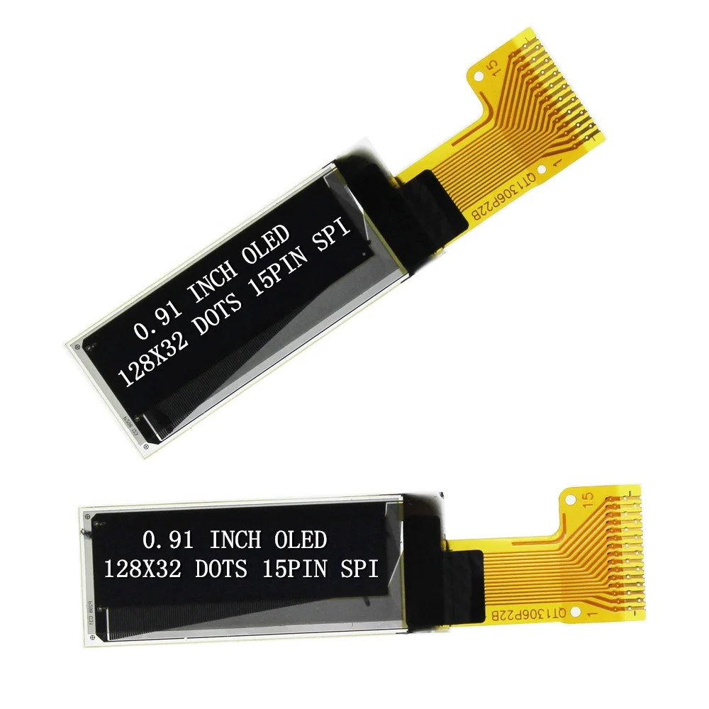 0,91 дюймовый 15pin SPI белый ssd1306 128X32 точечный матричный OLED экран