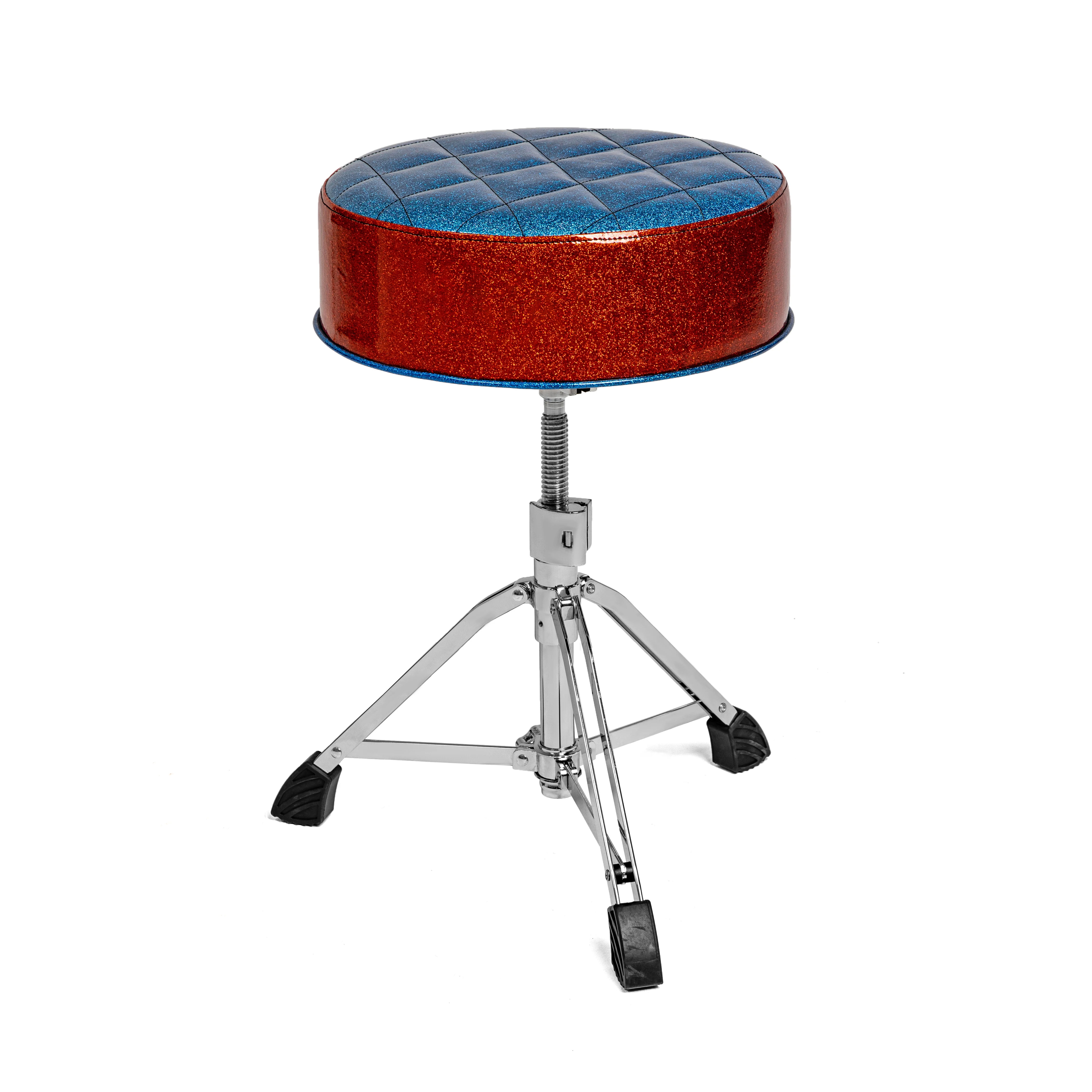 Adjustable Height Round Jazz Drum Chair Stool Saddle Padded Anti-Slip Feet Seat Drum Throne
