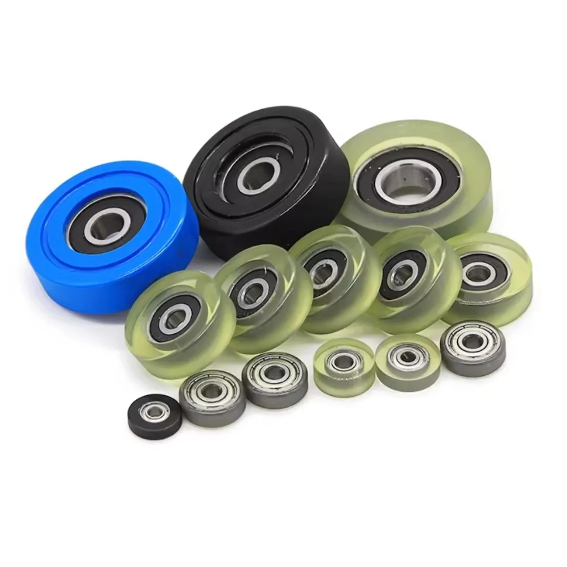 PU68822-7 PU Pulley Roller Bearing 8x22x7mm Polyurethane Coated Guide Wheel For Industrial Woodworking Tools