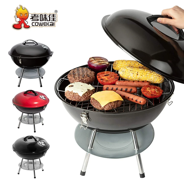 Easy Essemable Outdoor Kitchen Portable Camping Oven Apple Shape Barbecue Grill Charcoal BBQ Grills