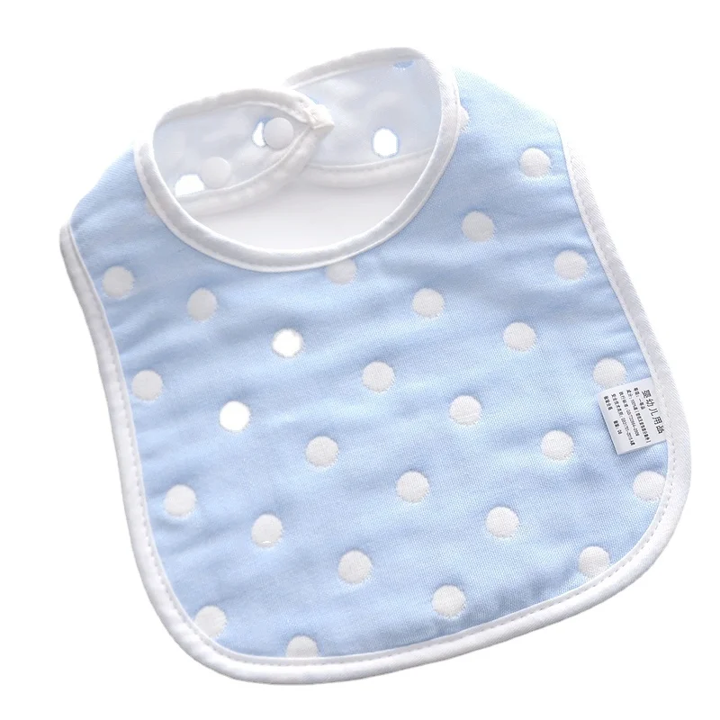 
6 Layer Jacquard Gauze Muslin U-shaped Bib Baby Eating Bib 